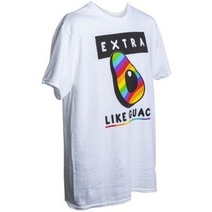Extra like guac rainbow pride avocado shirt